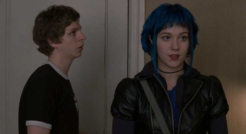 Scott (Michael Cera) drools over Ramona (Mary Elizabeth Winstead).